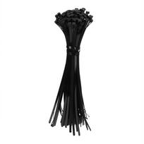 100Pcs Cable Ties Multiple Use Fastener Thick Thin Nylon Zip Wraps Supplies 8 x 400Black juoda
