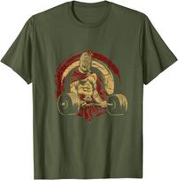 Spartan Weightlifting Fitness BodyBuilding Gym T-Shirt. Premium Cotton Short Sleeve O-Neck Mens T Shirt New S-3XL S armijos žalia spalva