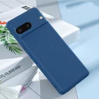 For Cover Google Pixel 8 Case Pixel 6 7 8 Pro 7A 6A Capas Phone Case Bumper Liquid Silicone Soft TPU Case Google Pixel 8 Fundas For Pixel 8 mėlyna