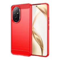 For Honor 200 Case Honor 200 5G Cover 6.7 inch Carbon Fiber Shockproof Silicone Protective Bumper Case For Honor 200 For Honor 200 raudona