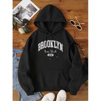 Bruklinas Niujorkas 1898 Miesto raidė Vyrai Moterys Džemperis Madingi Apvalaus kaklo Hoodies Drabužiai Atsitiktiniai Poros Hoody S