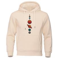 8 Planets Interesting Patterns Funny Print Mens Hoodies Clothing Fleece Fashion Streetwear Pocket Men Streetwear S