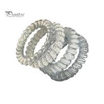 4/6Pcs Hair Ropes Waterproof Telephone Cable Hair Ties Swimming Bathing Small Stretchy Hair Rings Ponytails Buns Hair Band mėlyna