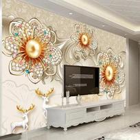Europos stiliaus tapetai Abstrakčios gėlės 3D fototapetas Svetainė TV Sofa Miegamasis Gėlių raštas Sienų popieriaus dekoras 200 cm(W) x 140 cm(H) gray