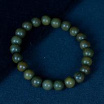 Argentine Green Sandalwood 108 Bead Bracelet for Men and Women - Crafted Buddhist Hand String with Straight Grain.