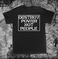 230 Gsm 100% Cotton Destroy Power Not People Shirtanarchy Activism Class War Corporate Slave Human Liberation Animal Front Earth Rights Welfare Social XXS juoda