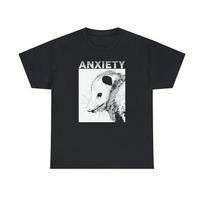 230 Gsm 100% Cotton Anxiety Opossum T Shirt XXS juoda