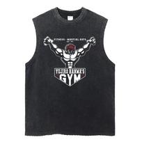 Vasaros Juoda Plauta Liemenė Streetwear Berankoviai Marškinėliai Oversize Medvilniniai Marškinėliai Anime Grafika Personažo Spaudas Liemenė Marškinėliai Viršus S gray
