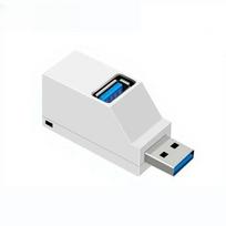 USB 3.0 HUB 3 Ports USB Expander Quick Charge USB Splitter Portable Multi Ports Power Adapter for Laptop PC Computer Accessories USB 3.0 balta