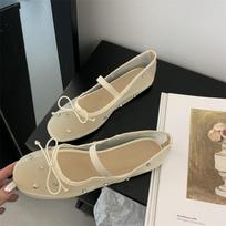 Designer Women Mesh Ballet Flats Crystal Dance Shoes Bowknot Loafers Espadrilles Ladies Elastic Band Mary Janes Flat Shoes 43 35