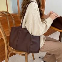 Lazy Wind Large Capacity Mother Bag One-shoulder Tote Bag PU Soft Leather Shopping Bag Fashion Bag