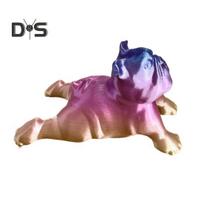 3D Printed Yoga Bulldog Figurine Dog Statue Animal Sculpture Home Office Bookshelf Desktop Decoration Ornament Dog Lover Gifts C pink