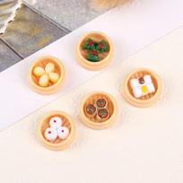 5pcs of simulated Hong Kong style morning tea refrigerator magnets can be used for home, whiteboard, and office decoration