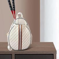 Crossbody Backpack for Tennis Rackets with Adjustable Strap And Organizer Badminton balta