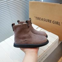 Autumn Winter Baby Boys Girls Boots Oxford Suede Children Casual Shoes Outdoor Anti-slip Infant Flats Kids Ankle Boots 23 ruda
