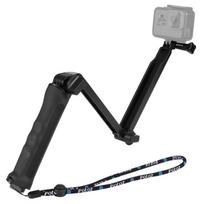 PULUZ 3-krypčių rankena sulankstomas trikojis asmenukių lazda prailginamas vienkojis GoPro, Insta360 ONE R, DJI Osmo Action ir kitoms veiksmo kameroms, ilgis: 20-58cm