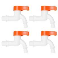 4Pcs PPR Plastic Quick Connect Faucet Water Tap Pipeline Accessories for Water Pipe  less than br more than (G1/2in orange