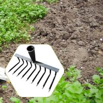 Garden Rake Head Gardening Tool Bow Accessories, Multifunctional, Hand Weeder Loosening Soil 9 Tines