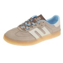 Retro platform German training shoes women's 2025 new fashion versatile comfortable light color matching casual sports Forrest Gump shoes 35 chaki