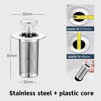 Floor Drain Filter Washbasin Plug Pop-Up Bounce Core Basin Stopper Anti-clog Hair Catcher Shower Sink Strainer Bathroom Gadgets