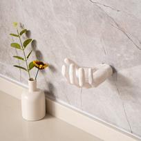 Punch-Free Traceless Wall Hook: Hand-Shaped Storage for Keys and Bathroom Essentials balta