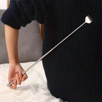 Ištraukiamas nugaros kasytuvas, ištraukiamas nerūdijančio plieno niežėjimą malšinantis nagas, metalo ir PVC medžiaga, be kvapo, masažo įrankis pagyvenusiems žmonėms 1pc gray