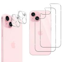 Tempered Glass Back Film for iPhone 15 and Camera Protection [2 Pack] Phonillico® Protective Glass