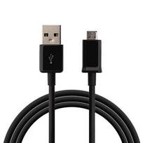 [Compatible Samsung Galaxy A3-A5-2015-2016-A6-A6+-A7] Black USB Charger Cable Micro USB Port 1 Meter [Phonillico®]