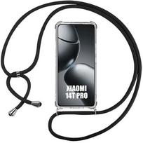 Case for Xiaomi 14T Pro, Transparent with Black Lanyard - E.F.Connection®