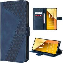 Coque pour Xiaomi Redmi Note 13 5G - E.F.Connection - Bleu Marine - Protection Antichoc - Cuir PU - Souple