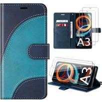 Coque - E.F.CONNECTION - Pour Xiaomi Redmi A3 - Protection Cuir Synthétique - Élégant - 2 Verres Trempés Inclus