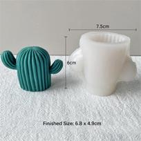 3D Kaktuso Žvakidės Silikoninė Forma Rankų Darbo Dervos Muilo Aromaterapijos Gipso Kvapas Žvakių Gamybos Įrankiams Namų Dekoras PASIDARYK pats Kristalas white