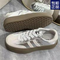 Zhao Ruth has the same style of German training shoes, women's Forrest Gump shoes, versatile retro lace edge color matching casual shoes, new board 35 sidabras