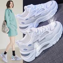 2025 summer new dad shoes women's ins tide round head front lace-up platform casual shoes, women's sports single shoes 35 balta
