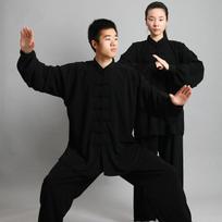 Kung Fu uniforma Tradiciniai kinų drabužiai ilgomis rankovėmis Wushu TaiChi Vyriški Kung Fu uniformos kostiumai Uniformos Tai Chi mankštos drabužiai L juoda