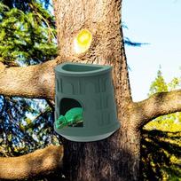 Reptile Cave Bath Cage Accessories Hideaway Hides Pets Hut Amphibians Hideout House for Spider Snake žalia