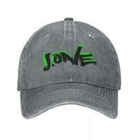 J. One Green Graffiti Baseball Cap Rave Golf Wear Men Hats Women'S pilka spalva