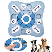 Dog Toy Slow Feeder Interactive Increase Puppy IQ Food Dispenser Slowly Eating NonSlip Bowl Pet Puzzle Cat Dogs Training mėlyna