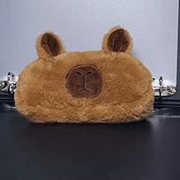 Plush Doll Capybara Plush Pen Bag Capibala Stuffed Cartoon Capybara Pen Soft Animal Capibara Plush Pencil Pouch Stationery
