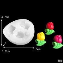 Krištolinio lašo klijų trimatis forma 3D rožė tulpė maža vainiko dekoravimo forma DIY silikoninė papuošalų dekoravimo forma