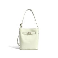 Bucket Bag Niche Large Capacity Oil Wax Leather Shoulder Bag Crossbody Bag Casual Small Bag Women