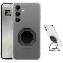 Case for Samsung Galaxy S24 Plus - Ultra Slim Silicone - Shockproof - Multi-Angle Stand skaidri