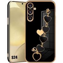 Case - BOOLING - for Samsung Galaxy S24 - Shockproof Protection - with Wrist Strap - Ultra Slim Black juoda