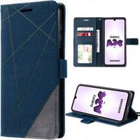Flip Case for Samsung Galaxy A34 5G, Leather Effect - Navy Blue mėlyna