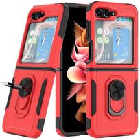 Case for Samsung Galaxy Z Flip 6, Ultra-Resistant Hard Protection with Stand - Red