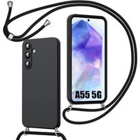 Protective case - BOOLING - for Samsung Galaxy A55 5G - Hybrid silicone - Shockproof - Adjustable lanyard juoda