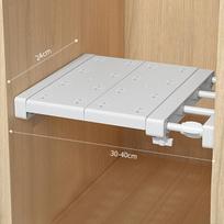 Adjustable Closet Shelf Kitchen Extendable Storage Tension Rod Rack Organizer DIY Wardrobe Divider Cabinet Space Saving Pegboard balta