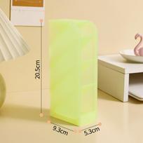 Macaron Color 4 Grid Oblique Insertion Desktop Organizer Pen Holder Pencil Makeup Brush Storage Box School Stationery