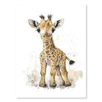 Mielas Dramblys Liūtas Žirafa Tigras Zebra Vaikų Darželio Sienų Menas Drobės Tapyba Gyvūnų Plakatai Spaudiniai Paveikslai Kūdikių Vaikų Kambario Dekoras 21cm×30cm NoFrame gray