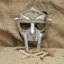 MF DOOM Kaukė Gladiatoriaus Veidas Chromuota Sidabro Apdaila Kaukė Hip-Hop Cosplay Kolekcionuojama gray